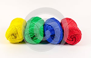 Four skeins of yarn