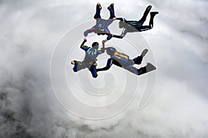 Four Skydivers