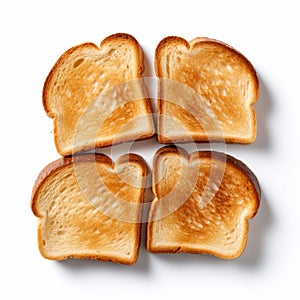 Close-up Of Brutalist Style Toast On White Background photo