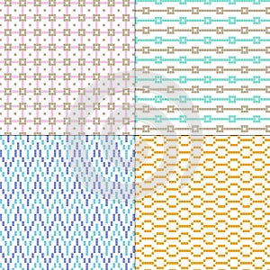 Small pastel geometric vector patterns