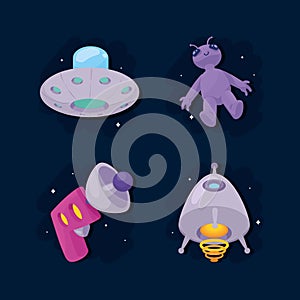 four space outer icons