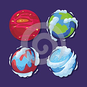 four space planets