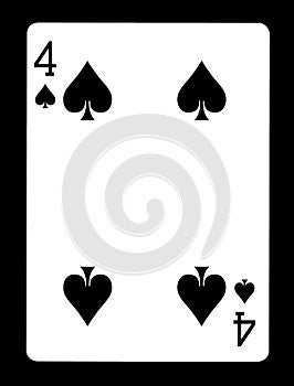 Four of spades playing card,