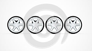 Four sport car wheel