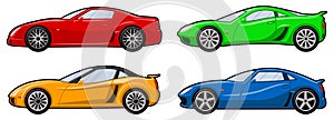 Four Sports Cars