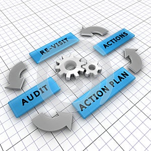 Four steps of the audit process