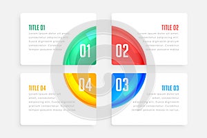 Four steps elegant infographic design template