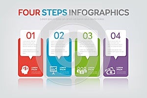 Four Steps Infographics