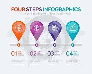 Four Steps Infographics