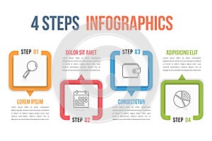 Four Steps Infographics