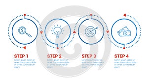 Four Steps Infographics, Business Success