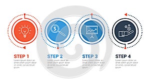 Four Steps Infographics, Business Success