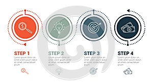 Four Steps Infographics, Business Success