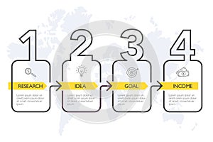 Four Steps Infographics - Company Milestones