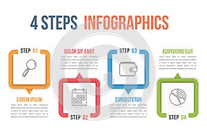 Four Steps Infographics photo