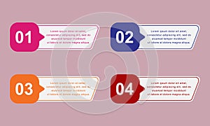 Four steps timeline infographics template designs