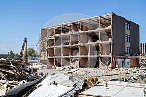 Building under demolition