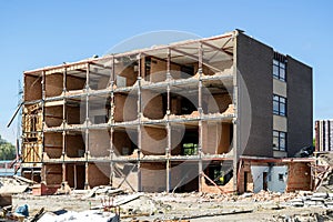 Building under demolition