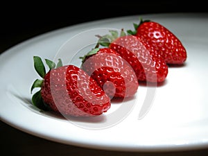 Four strawberries