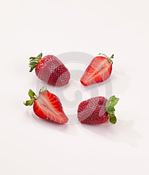 Four strawberries