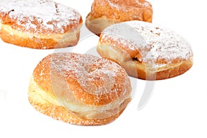 Four Sugar topped Paczki