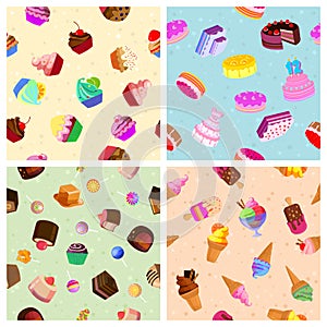 Four sweets backgrounds
