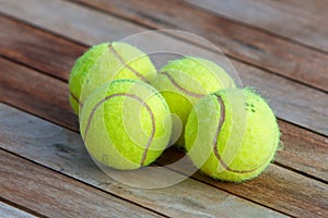 Four tennis balls