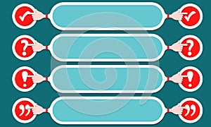 Four text boxes width check box, exclamation mark, question mark