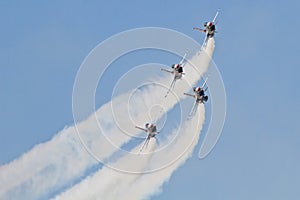 Four Thunderbird Jets on Approaching RUn