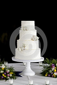 Four tiered wedding cake