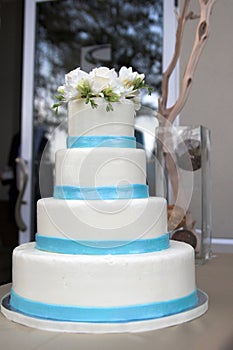 Four tiered wedding cake