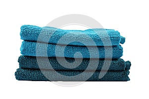 Four towels on a white background