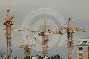 Tower cranes