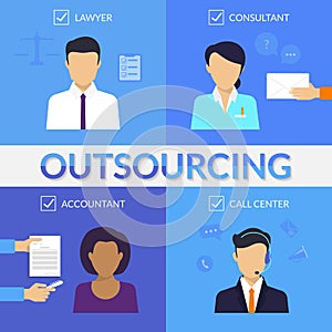 Four types of outsoursing