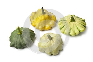 Four types of Pattypan Squash