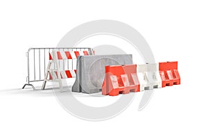 Four types of road barricades