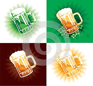 Four variation of beer tankards