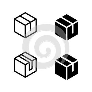 Box icon vector. Delivery box icon. Delivery product icon.