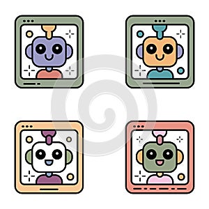 Decorative Bracket Frame Vector Design Set