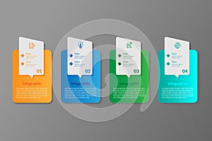 Vector eps square style infographic design.