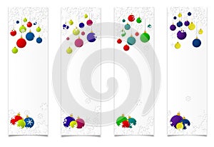 Four vertical christmas banners