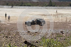 In a four wheel drive car