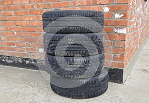 Four wheel drive. Rubber tires. Summer rubber set for the car