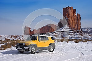 Four Wheel Drive Touring in Mountain Snow