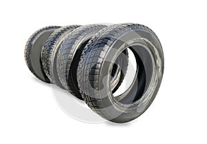 four wheel new black winter tyres for car