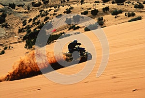 Four Wheeler Having Fun on the Sand