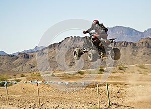 A Four Wheeler Racer Practices at SARA Park