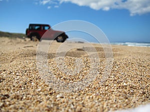 Four wheeler in the sand