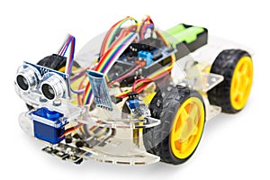 Four wheels drive robotic car