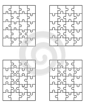 four white puzzles